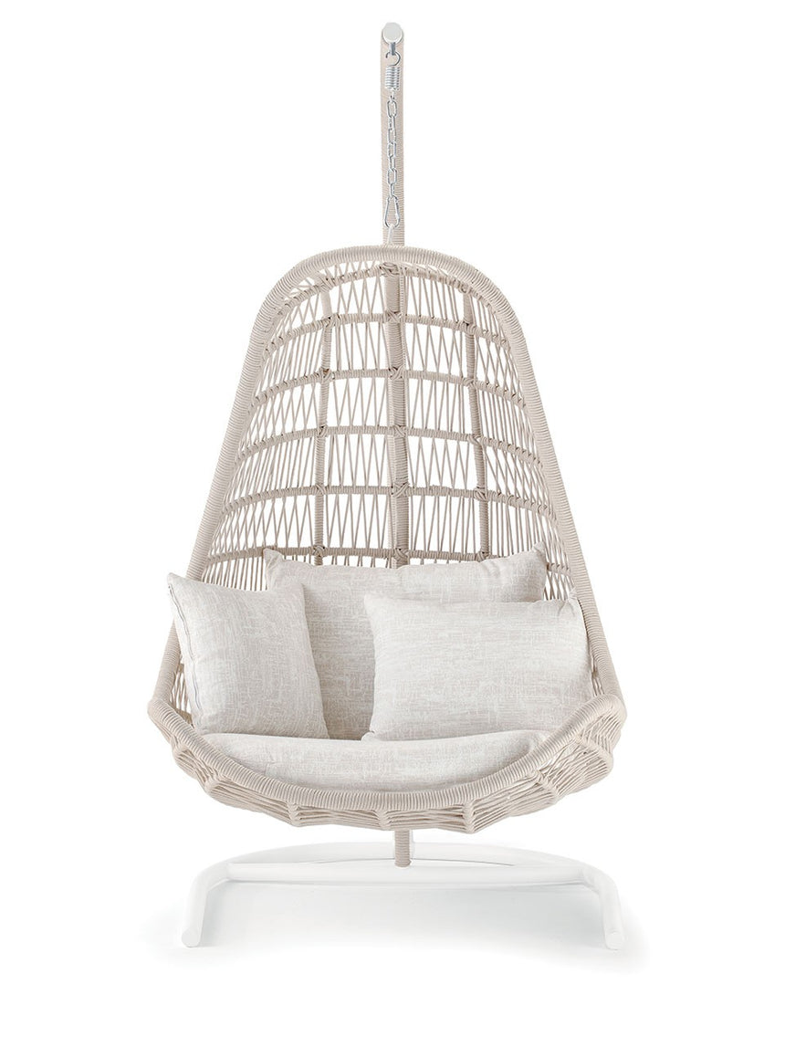 Závesné kreslo Leaf biele