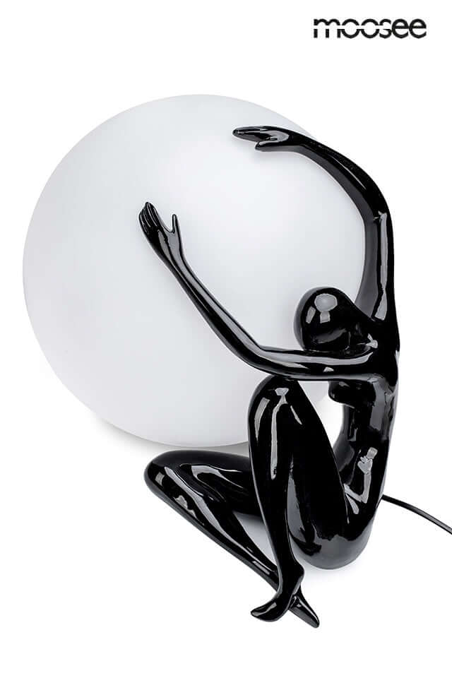 Stolová lampa Uomo 50 čierna