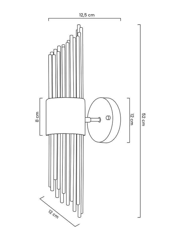 4. Nástenná lampa Amadeo zlatá