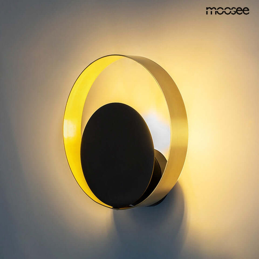 Nástenná lampa Band zlatá / čierna