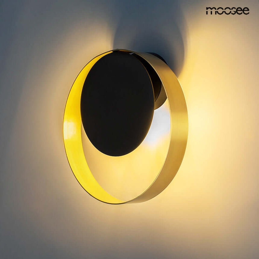 Nástenná lampa Band zlatá / čierna