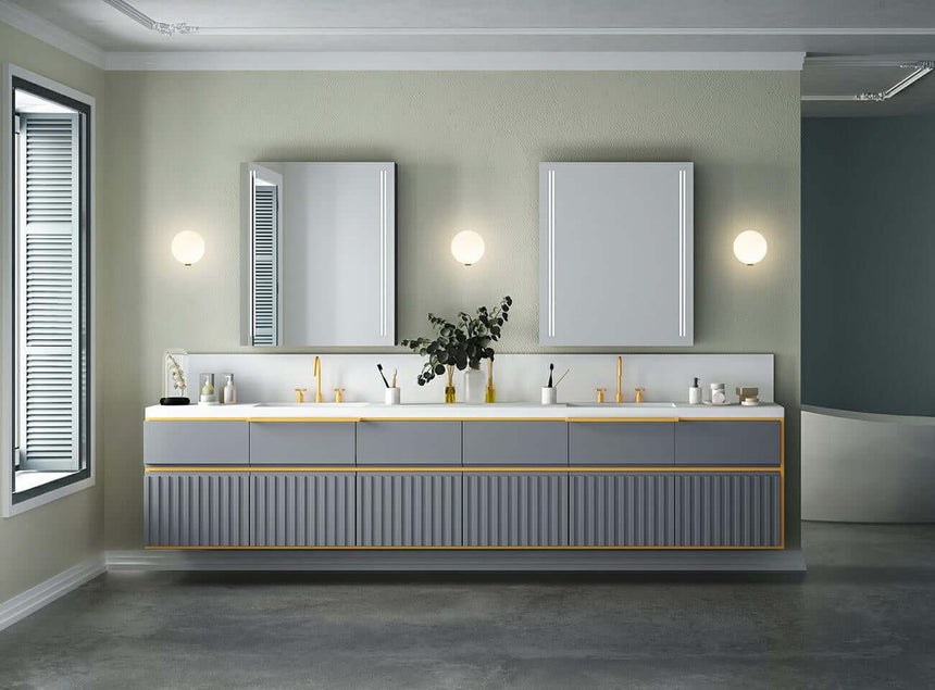 34. Nástenná lampa Boll zlatá