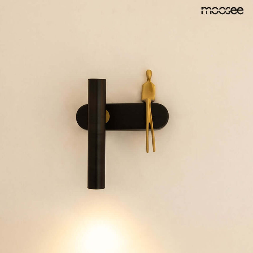 Nástenná lampa Boy Tube L čierna