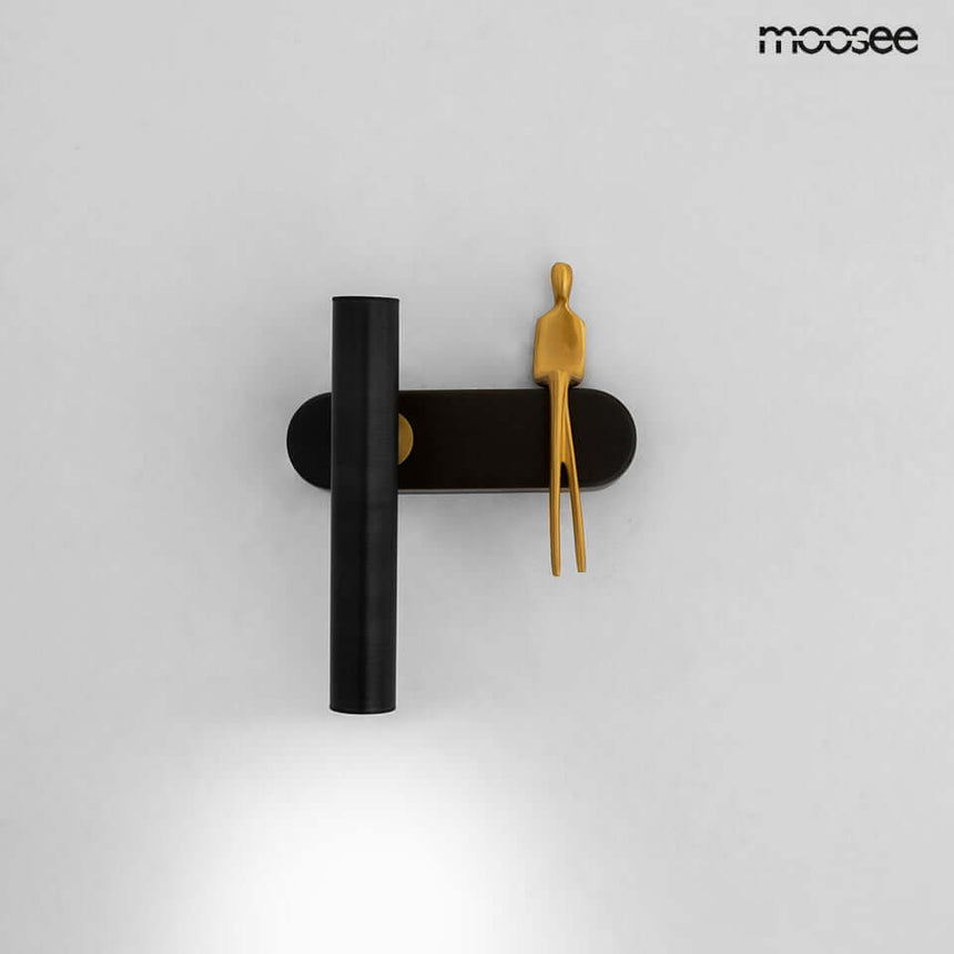 Nástenná lampa Boy Tube L čierna