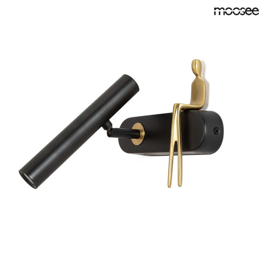 Nástenná lampa Boy Tube L čierna