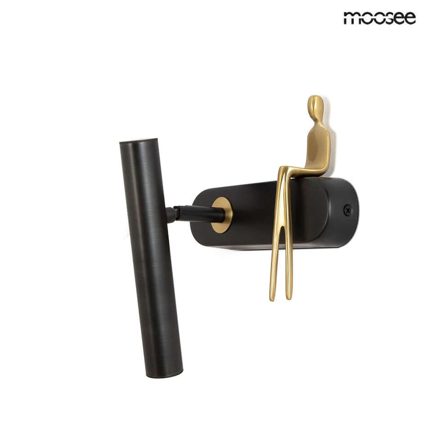 Nástenná lampa Boy Tube L čierna