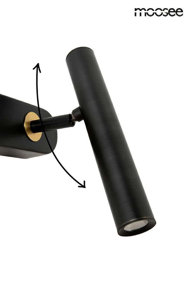 Nástenná lampa Boy Tube R čierna