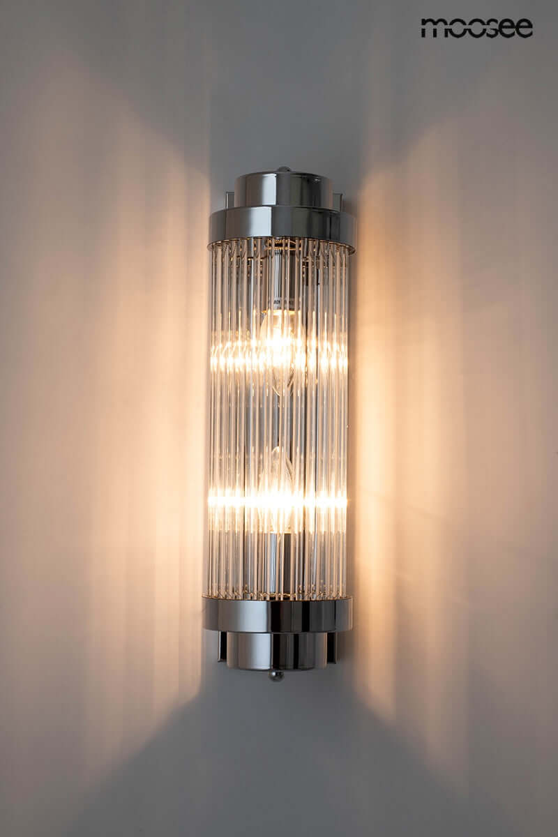 Nástenná lampa Column 40 strieborná