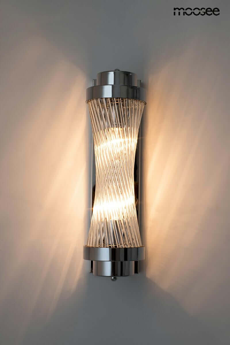 Nástenná lampa Column 40 strieborná