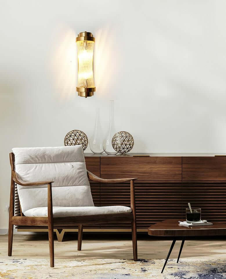 Nástenná lampa Column 40 zlatá