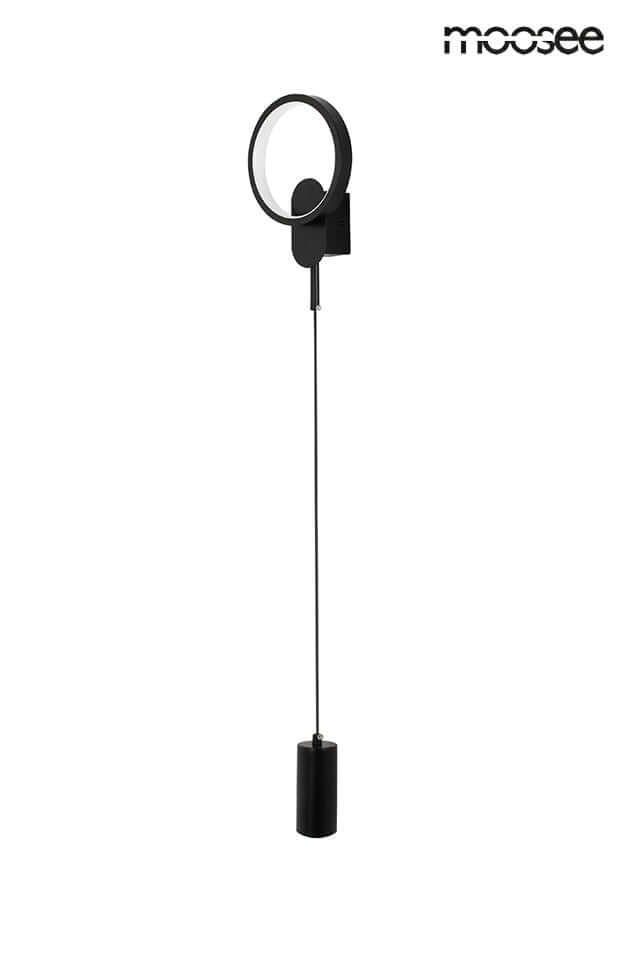 Nástenná lampa Como čierna