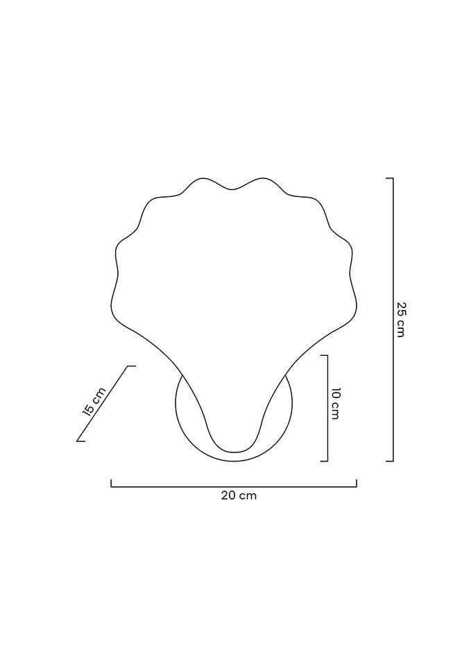 Nástenná lampa Concha zlatá