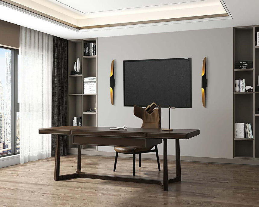 Nástenná lampa Conteo čierna / zlatá