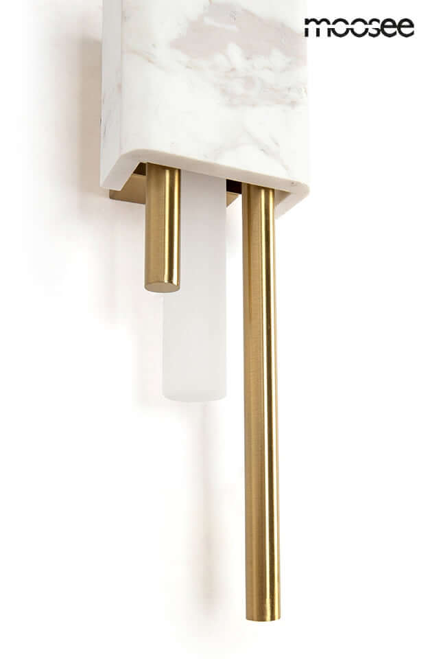 71. Nástenná lampa Evans biela/zlatá