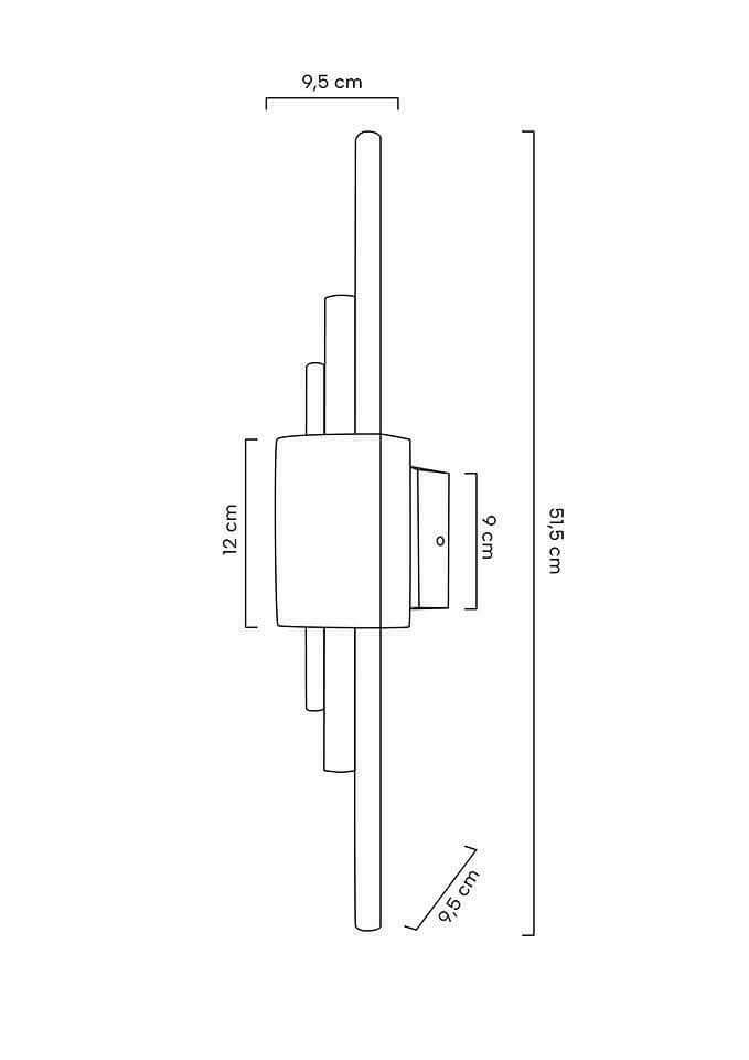 71. Nástenná lampa Evans biela/zlatá