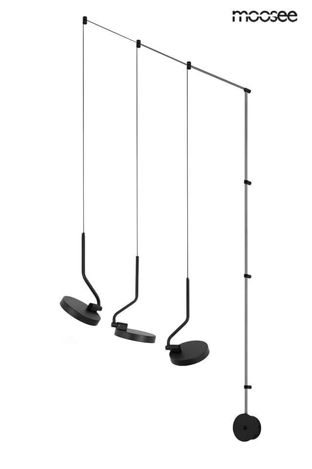 Nástenná lampa Flat 3 čierna