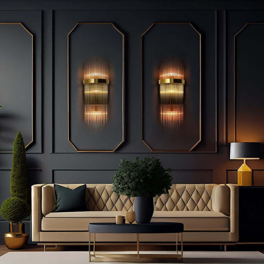 Nástenná lampa Florens L zlatá