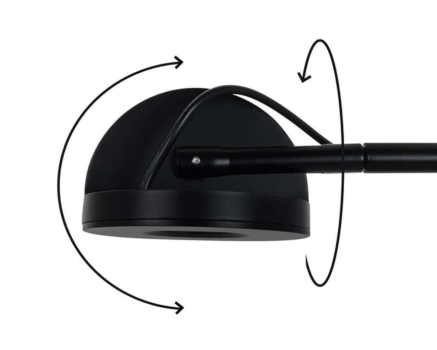 Nástenná lampa Gear čierna