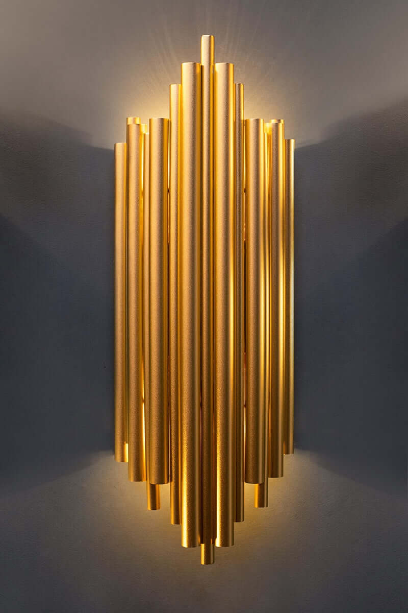 Nástenná lampa Harmonická zlatá