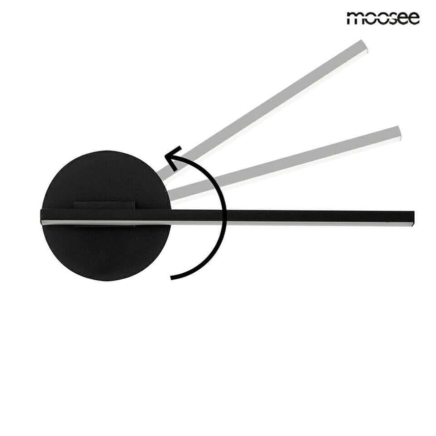 Nástenná lampa Horizon čierna