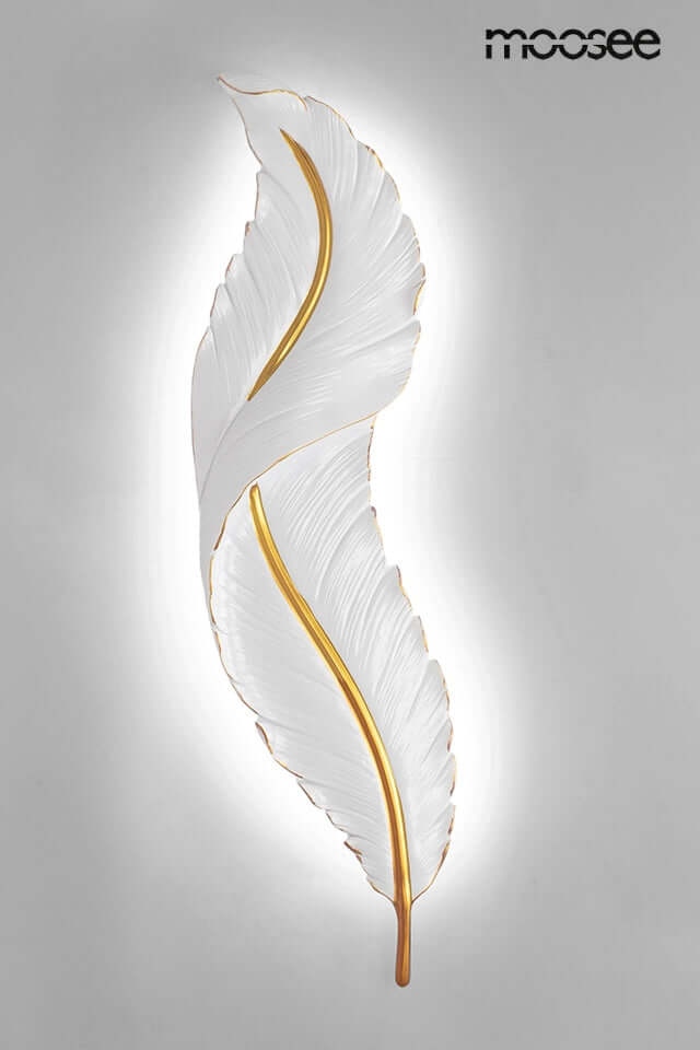 Nástenná lampa Ikar 80 biela / zlatá