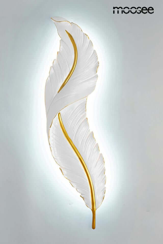 Nástenná lampa Ikar 80 biela / zlatá