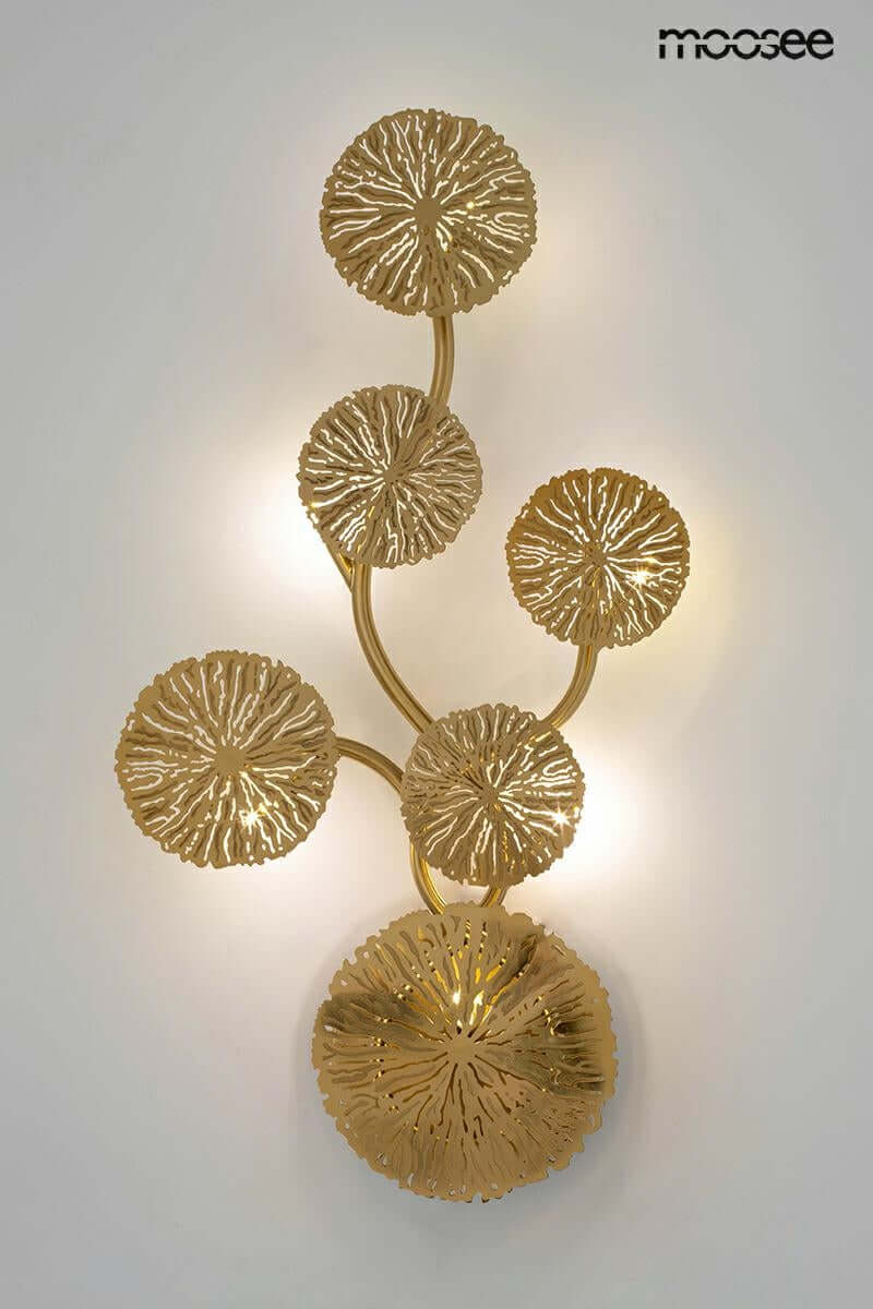 Nástenná lampa Lirio 6 zlatá