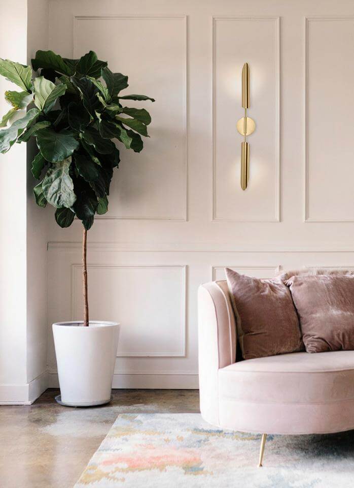 39. Nástenná lampa Locca zlatá