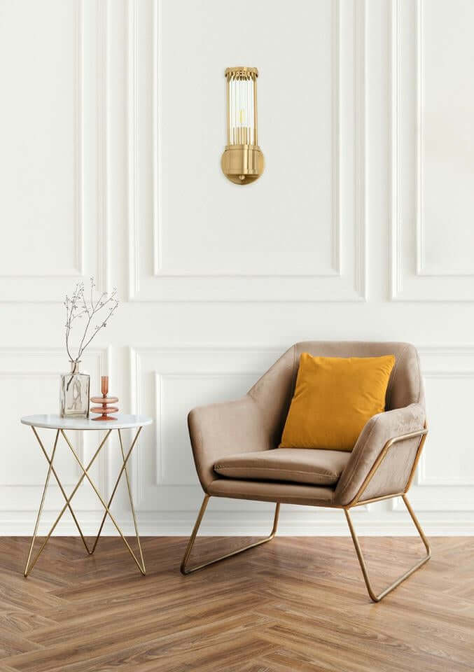 Nástenná lampa Pilar zlatá