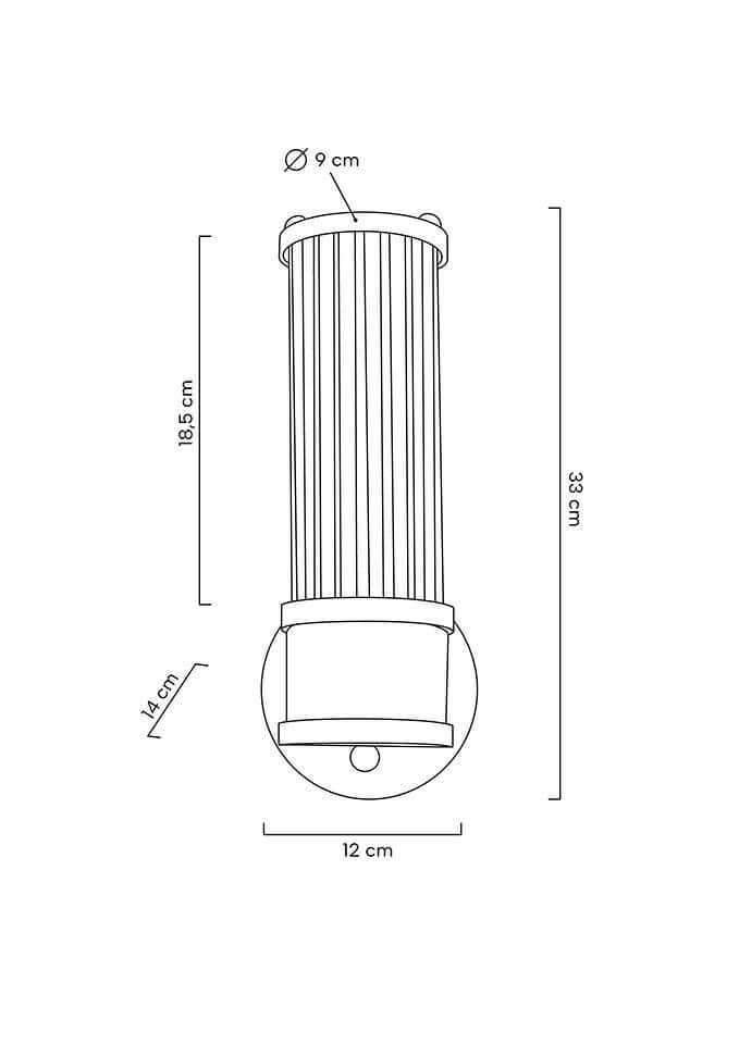 Nástenná lampa Pilar zlatá
