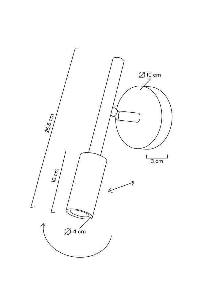 Nástenná lampa Prisma čierna