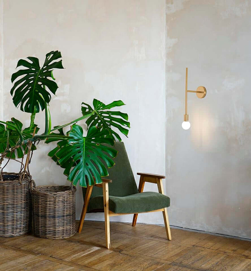 Nástenná lampa Riva zlatá