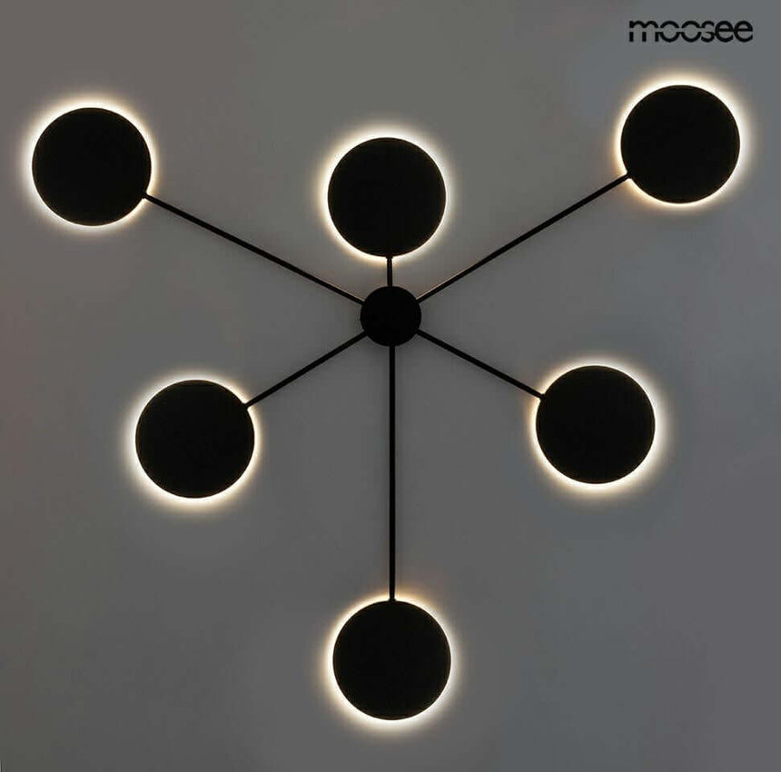 Nástenná lampa Shadow 6 čierna