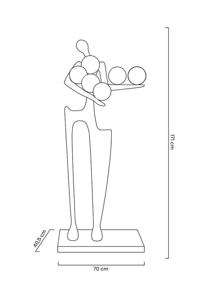 Stojaca lampa Human Dreamer čierna