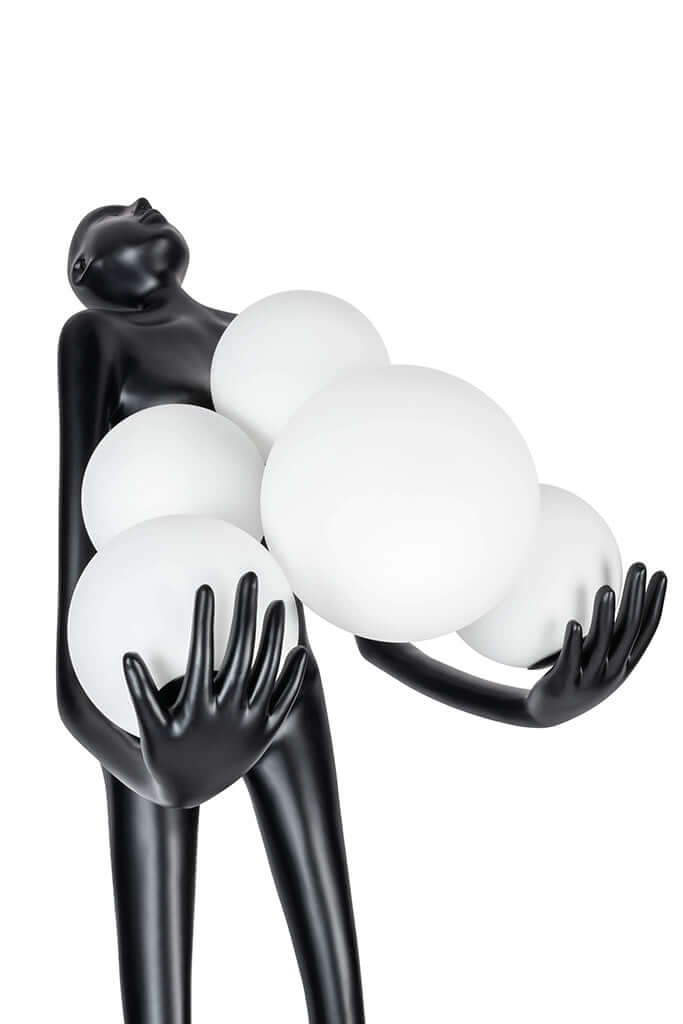 Stojaca lampa Human Premium – sklolaminát, sklo