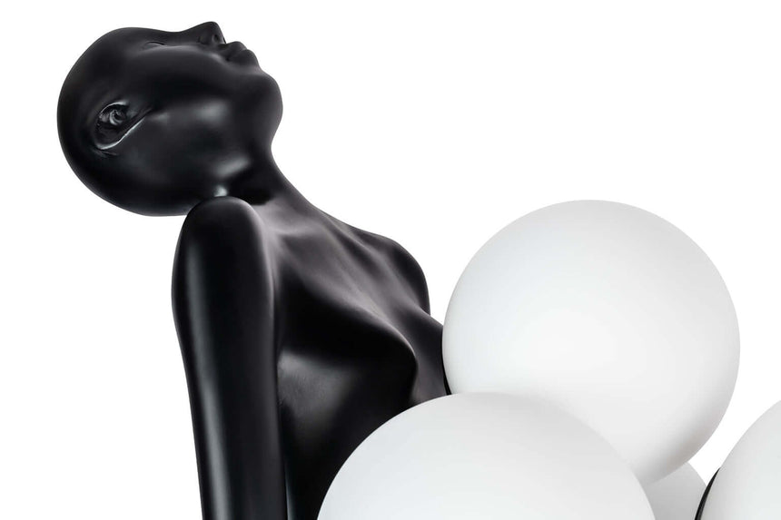 Stojaca lampa Human Premium – sklolaminát, sklo