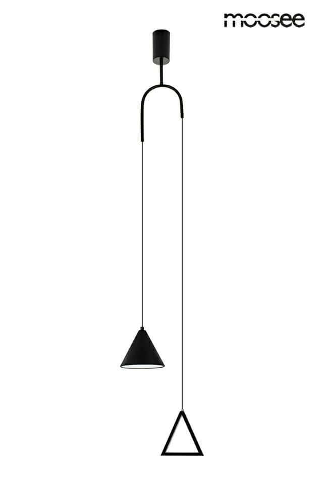 Závesná lampa Acustica čierna