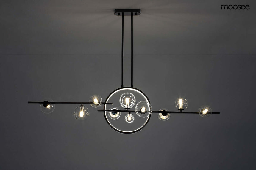 Závesná lampa Alure Line Twin 120 čierna