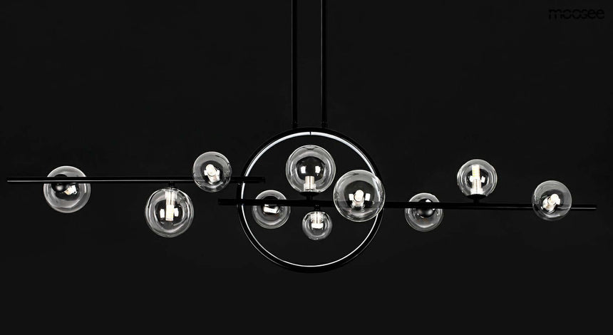 Závesná lampa Alure Line Twin 120 čierna