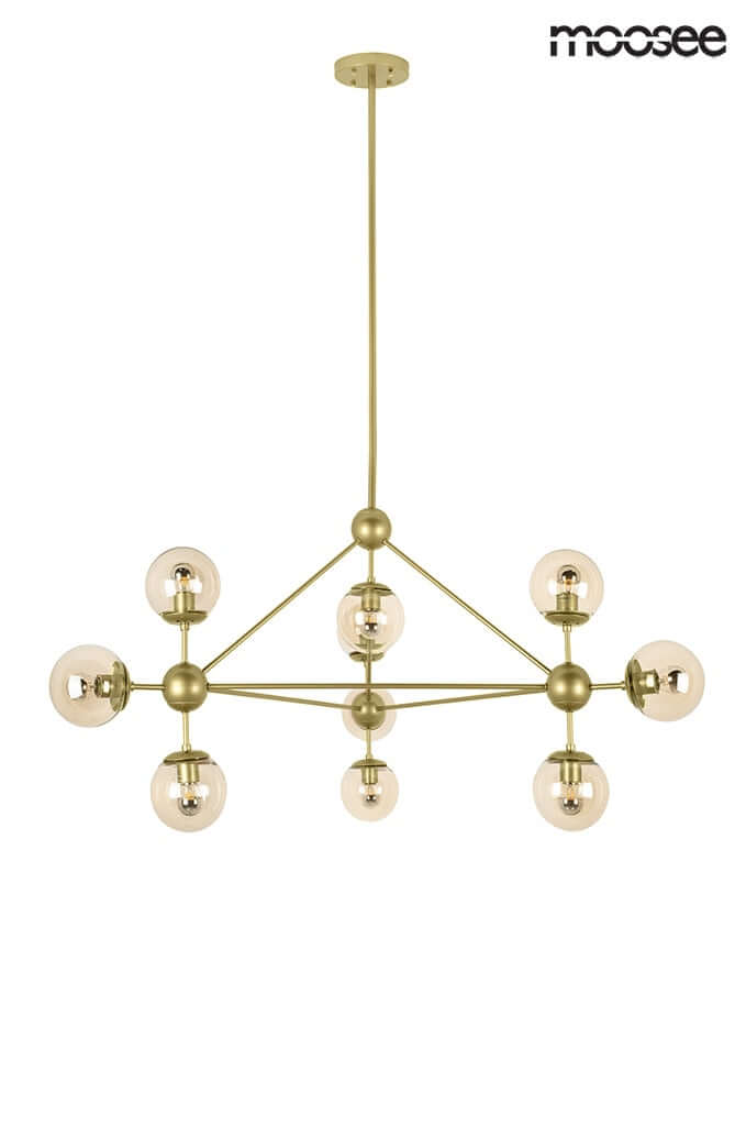 46. Závesná lampa Astrifero 10 zlatá / jantárová