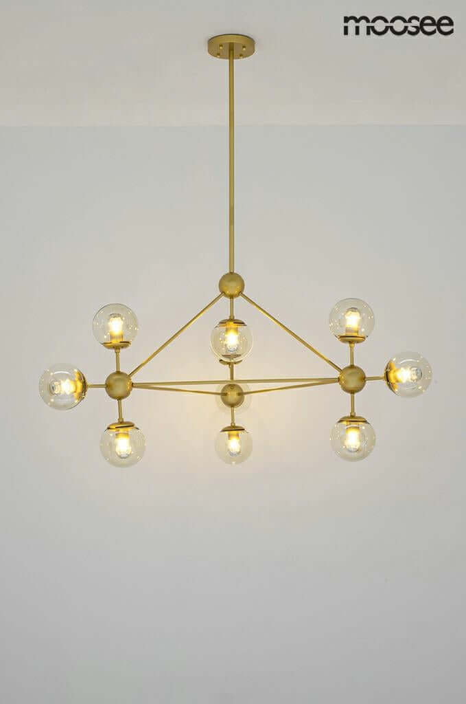 46. Závesná lampa Astrifero 10 zlatá / jantárová