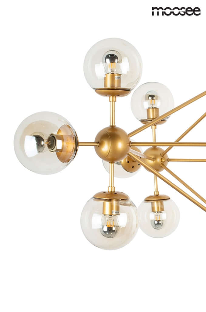 47. Závesná lampa Astrifero 15 zlatá/jantárová