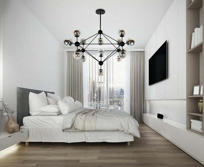 48. Závesná lampa Astrifero 15 čierna