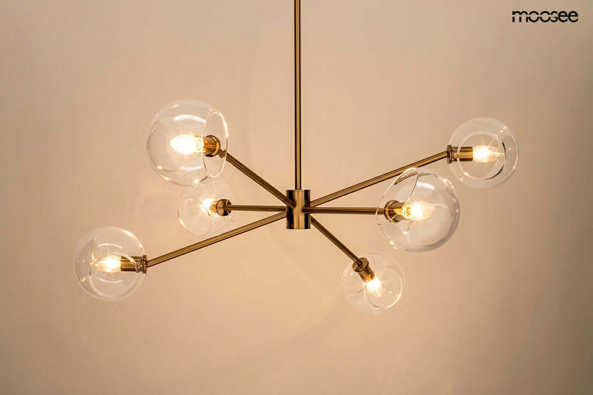 Závesná lampa Aura 6 zlatá