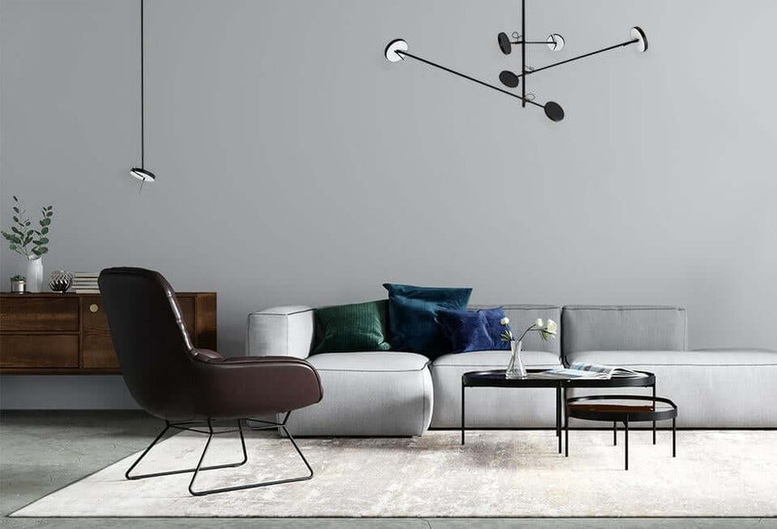 Závesná lampa Bobbie 3 čierna