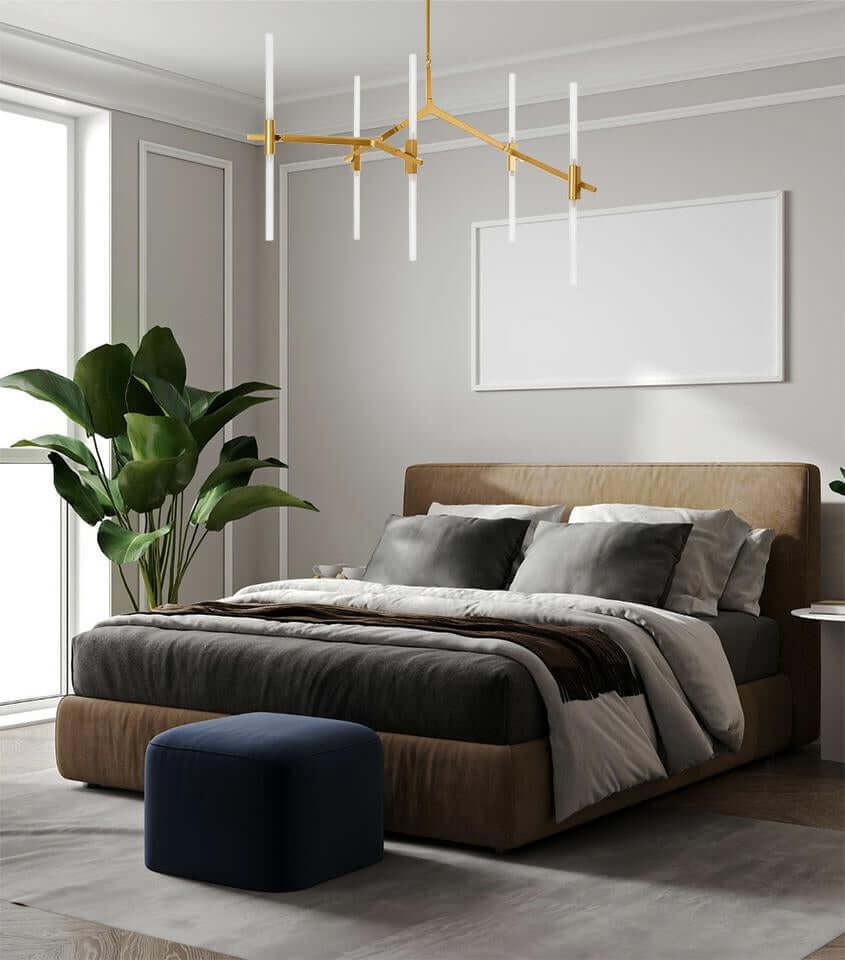 Závesná lampa Candelabr 10 zlatá