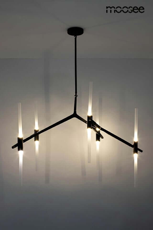 Závesná lampa Candelabr 10 čierna
