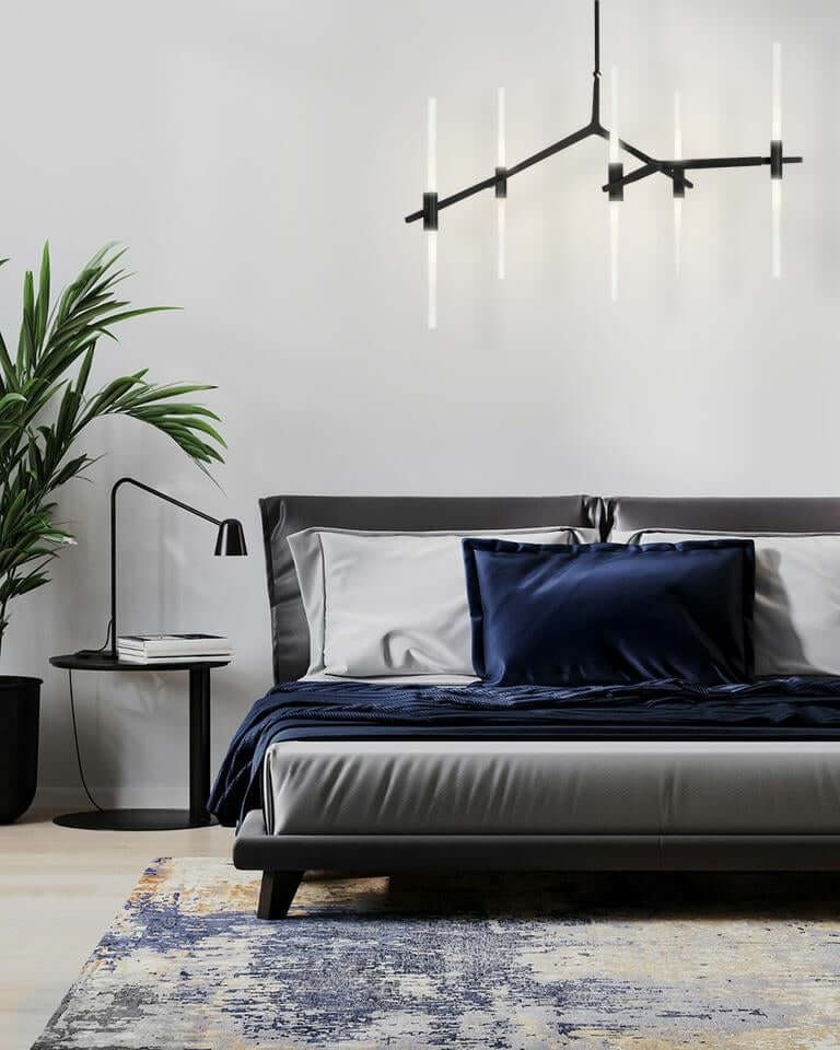 Závesná lampa Candelabr 10 čierna