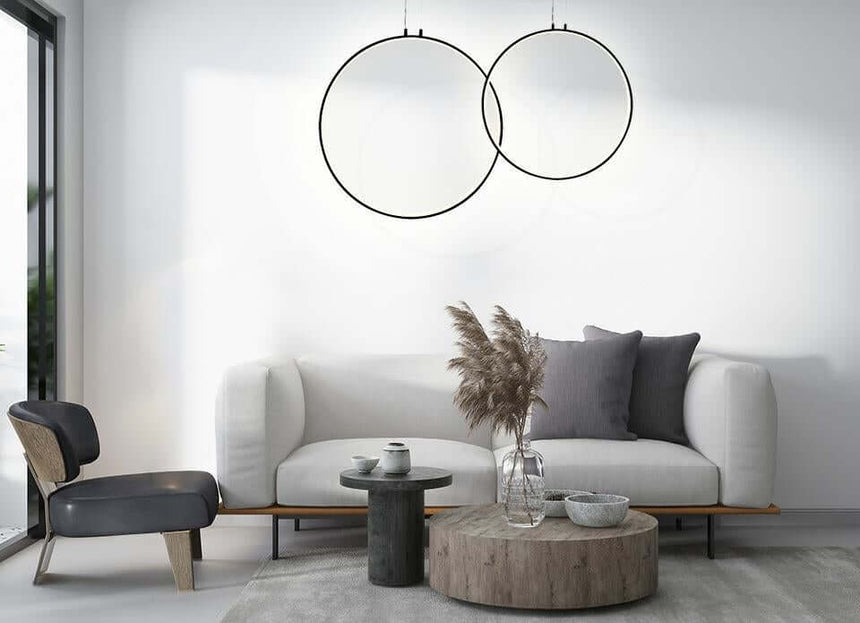 Závesná lampa Circulo 80 čierna