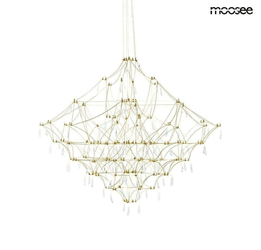 Závesná lampa Constellation 77 Gold – LED, brúsená oceľ